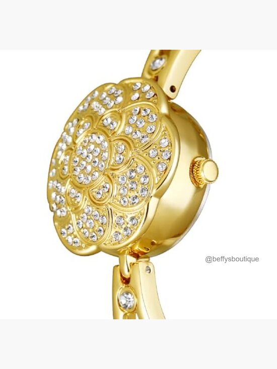 Elegant Flower-Shaped Diamond Flip Watch Waterproof Quartz Bracelet Dress Watch main image 4